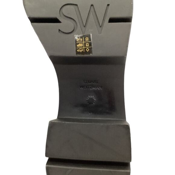 Stuart Weitzman Norah Chelsea Bootie White Size 8.5 C  Leather Platform Lug Sole - Picture 16 of 16